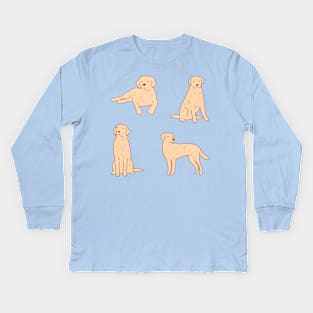 Labrador drawing pack Kids Long Sleeve T-Shirt